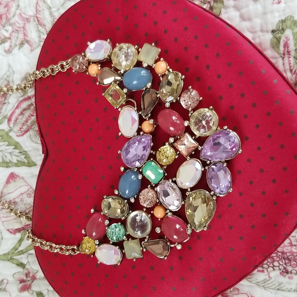 Betsey Johnson Jeweled Bib Necklace